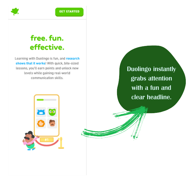 Duolingo Mobile Application Landing Page