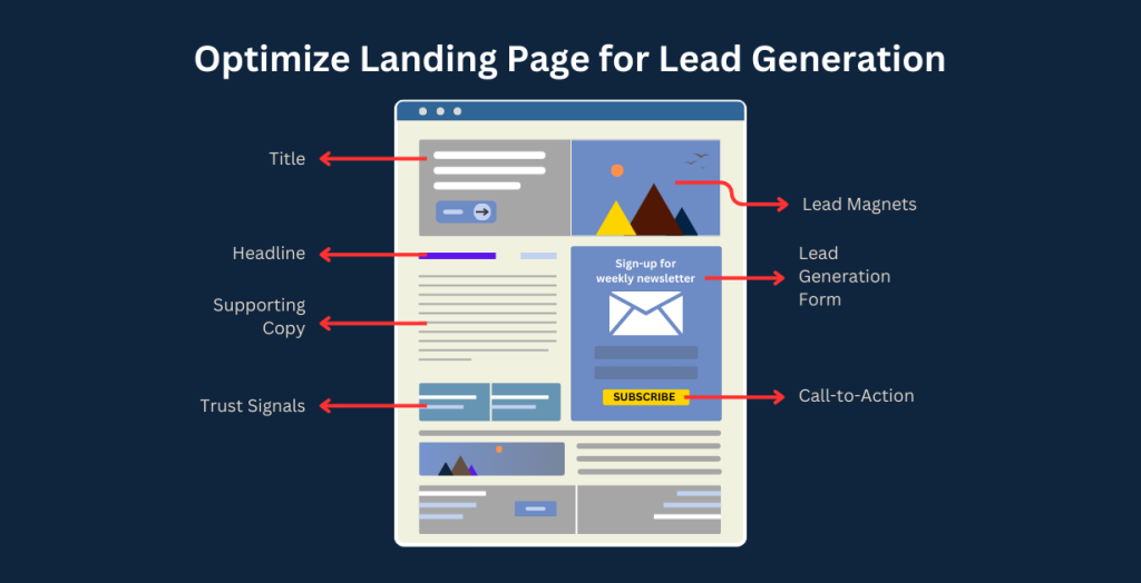 key elements lead generation landing page